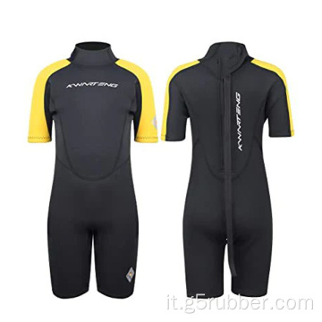 Bambini da 2 mm shorty wetsuit a maglietta termica